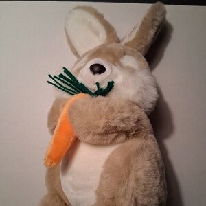 Vintage Stuffed Animal Rabbit with Carrot